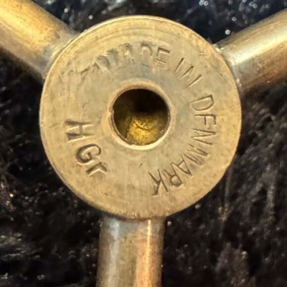 Vintage Brass Atomic Mid-Century Candelabra Denmark  Set Of 2 - Picture 5 of 7